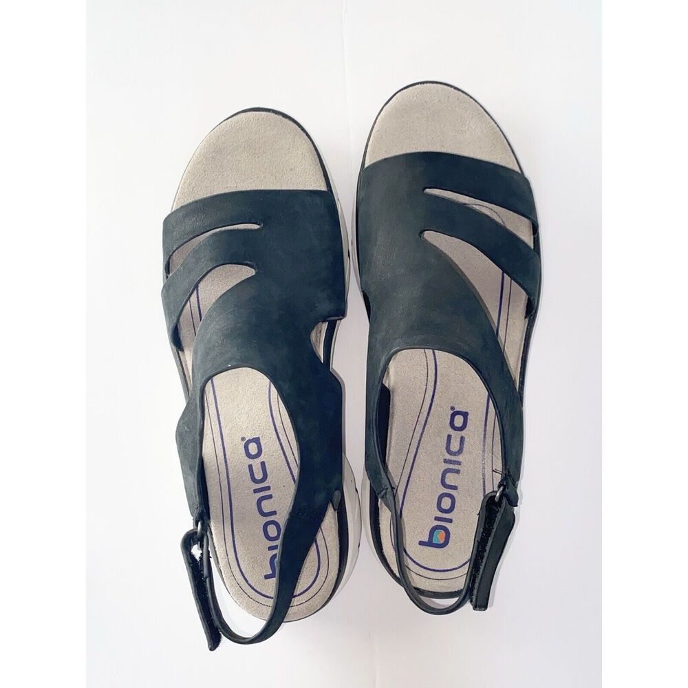 BIONICA Akela Sandals Womens 9 Black White Strappy Outdoor Casual Comfort Sporty - Picture 11 of 14